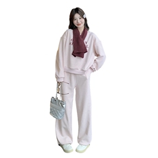 现货：春装新款春秋宽松百搭休闲三件运动套装2C135-6862P185K278，女装套装/套裙，2C135