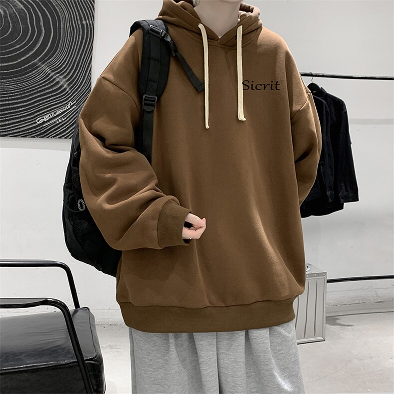 WY2098-P35纯棉连帽卫衣男大码运动帽衫宽松薄外套男,男装卫衣,电商A040