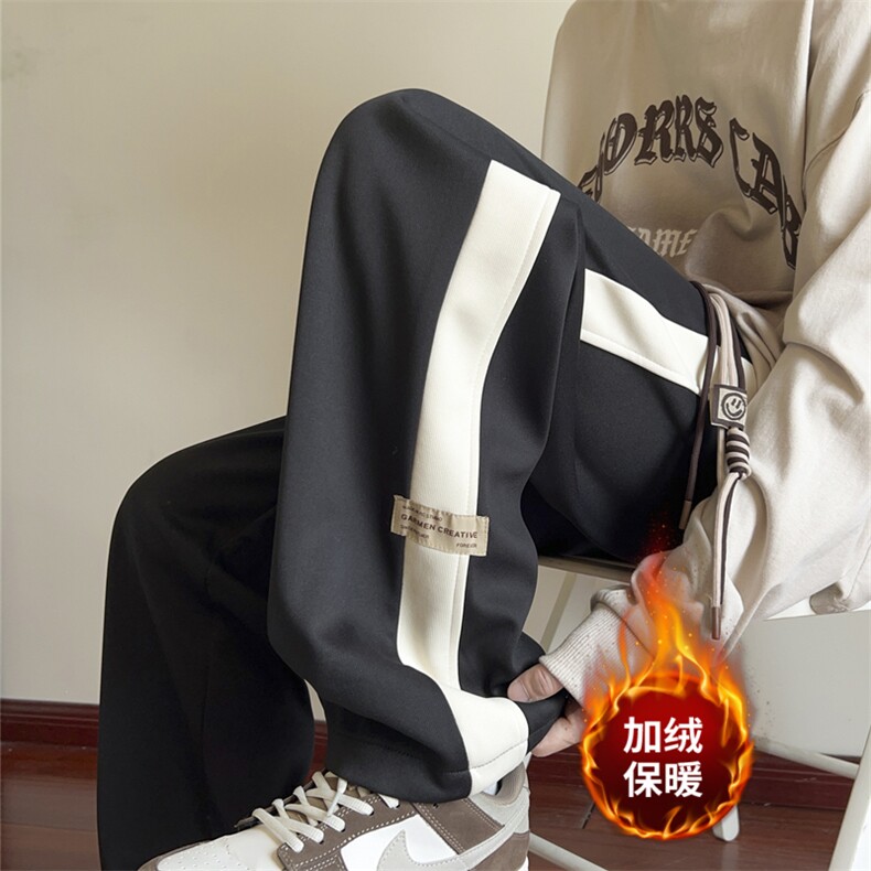秋季新款休闲裤男直筒裤拼色卫裤K7720-P50加绒P60控68加绒控78,男装休闲裤,星座209-2
