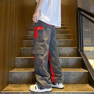 潮牌拼色机能工装裤男宽松街头hiphop裤高街痞帅冲锋裤 XU166-P45图片