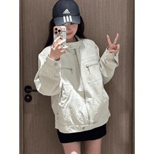 26春装高品质老钱风立领夹克外套男女美式潮牌拉链工装风宽松上衣，男装夹克，电商A486