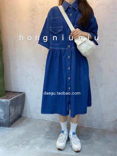 夏季牛仔连衣裙，女装连衣裙，戈朴