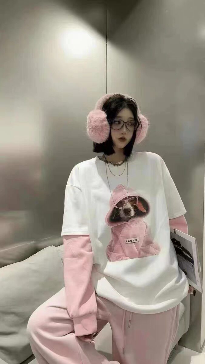 2025年夏季时尚重工假两件短袖简约百搭,女装T恤,洛丽兰可