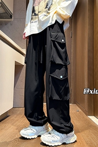 XZ616 春季新款冰丝工装裤设计款垂感休闲裤 TY2429 P65控78图片