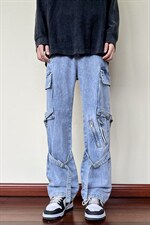 B221秋冬新款美式ins高街小众休闲工装牛仔裤子LK22069-P75控98，男装牛仔裤，电商B221