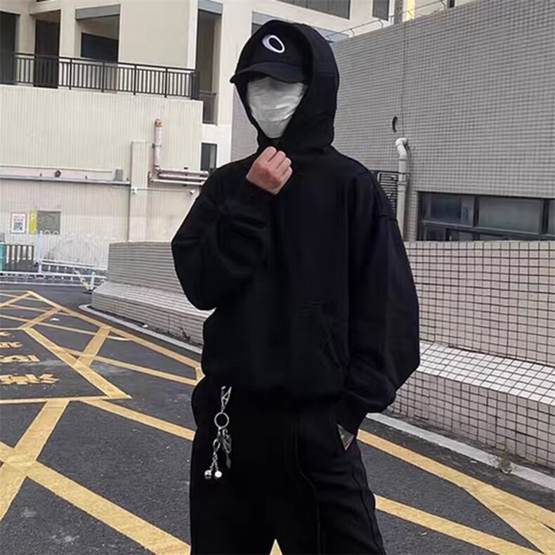抖音得物高品质二开美式高街重磅结构辑明线纹理连帽卫衣外套W109,男装卫衣,电商A486