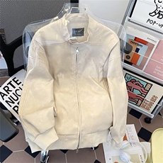 皮衣男士韩版潮流高街帅气百搭宽松2025春季ins新款外套W6398-P86，男装皮衣，星座412-3