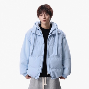 新款冬季羽绒棉服棉袄连帽假两件韩版宽松外套A436-2511-P85图片