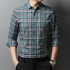 男式服装秋季新款衬衫男长袖翻领休闲四季可穿衬衣XY2201-P78，男装衬衫，星座1105-3