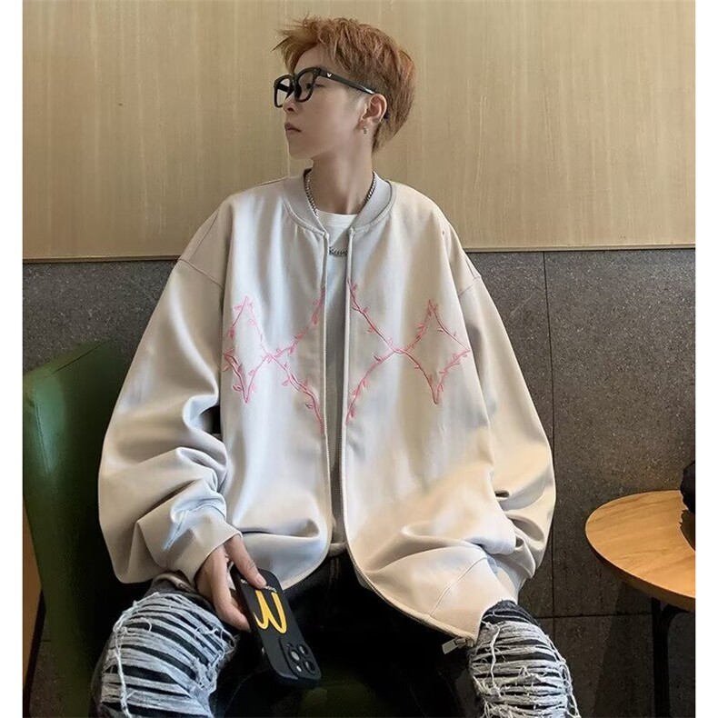 1506A/GWT620/P42飘絮羊毛呢混纺手工珍珠链条哈灵顿夹克1,男装夹克,星座1506A
