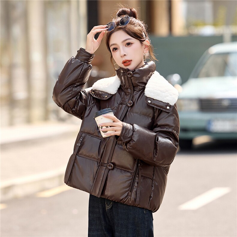现货2025年冬季新款白鸭绒时尚休闲韩版保暖羽绒服,女装羽绒服,悦祺