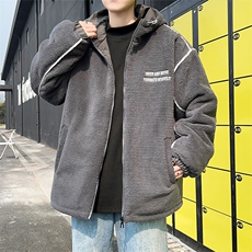 F87-P58冬季美式ins潮牌宽松连帽保暖棉衣羊羔绒棉衣外套男，男装棉衣，星座512-6