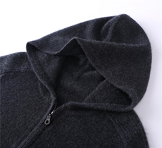 2025百搭时尚简约拉链帽衫羊绒衫，女装羊绒衫，巾兮羊绒