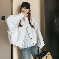 现货波点外套2534P145控218，女装短外套，2C201