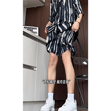 短袖衬衫男+短裤男潮流休闲套装男M-5XL大码TZ78719P50控98模特图，男装牛仔裤，星座226-1