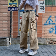 高质量工装休闲裤男韩版潮流帅痞口袋2025春夏季ins长裤K5085-P63，男装工装外套，星座412