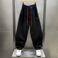 1506-1/KC741/P46刺绣休闲重磅微弹力阔腿裤男休闲直筒卫裤男女，男装休闲裤，星座1506-1