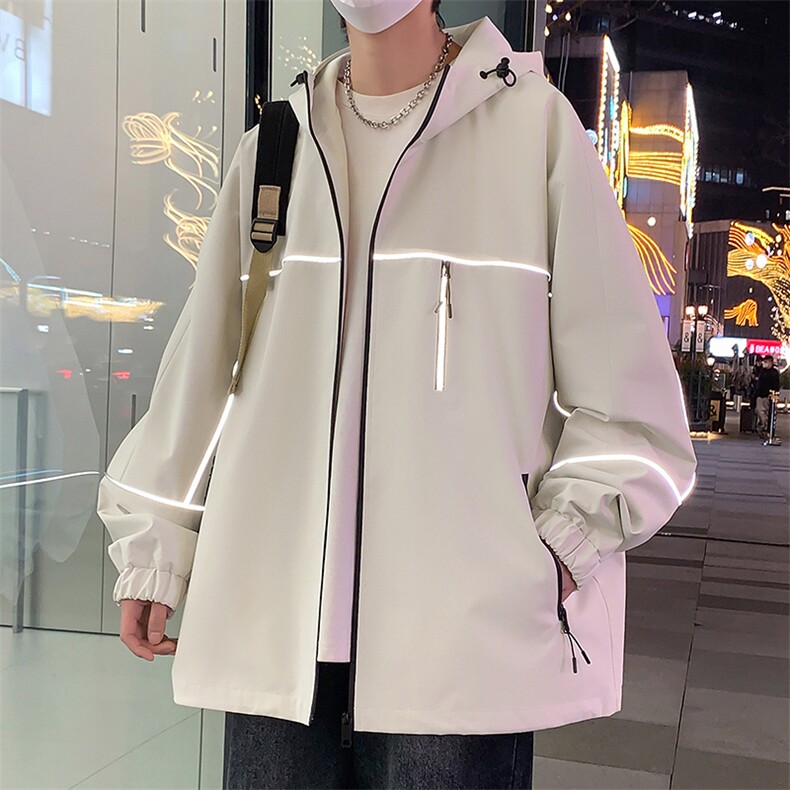 夹克男2026秋新款潮复古宽松休闲纯色连帽外套A436-2370-P85，男装夹克，电商A436