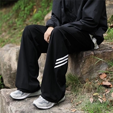 高街休闲裤男韩版潮流拼色个性帅2024秋夏季新款ins长裤K4431-P32，男装休闲裤，星座412-3