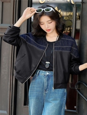 【秋季女装新款】大量现货时尚立领棒球服短款皮衣外套，女装皮衣，魅衣本色