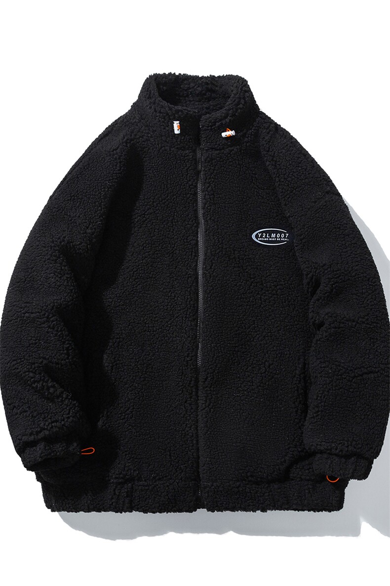 1日系白底冬季宽松百搭羊羔毛大码M-5XL棉衣外套男8727P105控149,男装棉衣,星座226-2