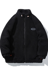 1日系白底冬季宽松百搭羊羔毛大码M-5XL棉衣外套男8727P105控149图片