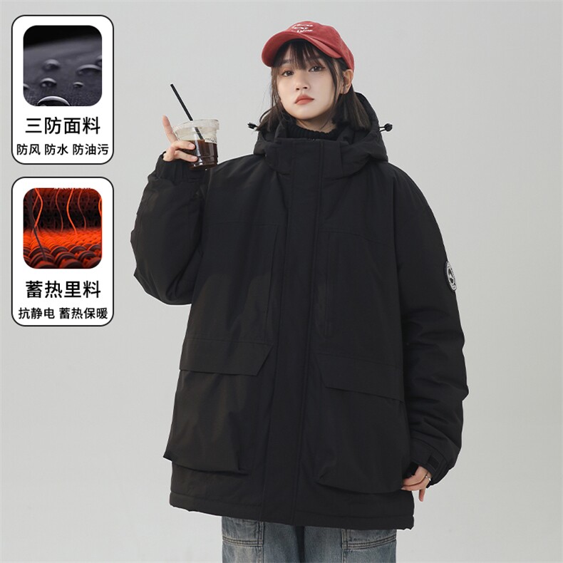 加绒石墨烯户外休闲外套工装多口袋棉袄大码石墨烯防寒保暖厚棉衣,男装棉衣,电商A409-1