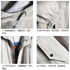JK41224-P85纯棉连帽夹克男士大码工装夹克男网格，男装夹克，电商A040A