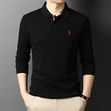 BP8891钱塘2020-2中年男士商务休闲长袖纯棉纯色薄款简约T恤P65，男装T恤，钱塘207-2