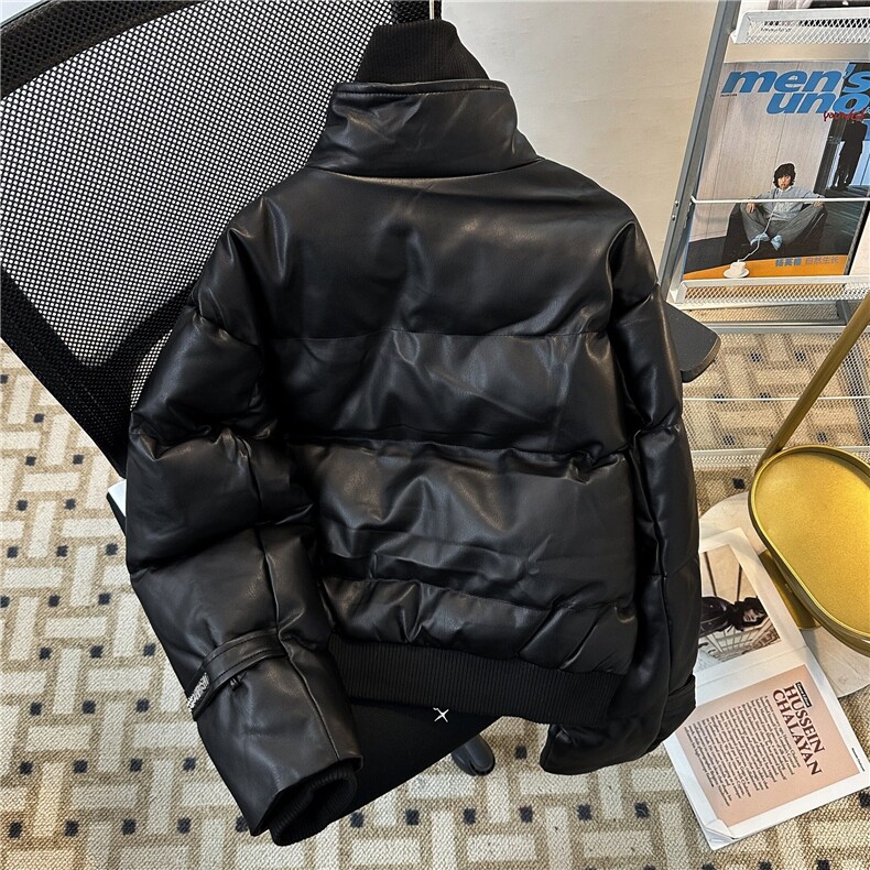 高街假两件冬季金属感夹克立领短款棉服面包服M8034P120,男装夹克,星座1116-2
