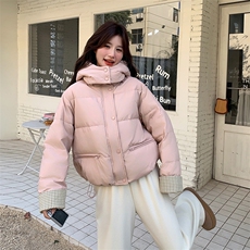 【现货50R】2025冬季新款格子撞色粉色羽绒服2c009/6619/p255k368，女装羽绒服，2C009