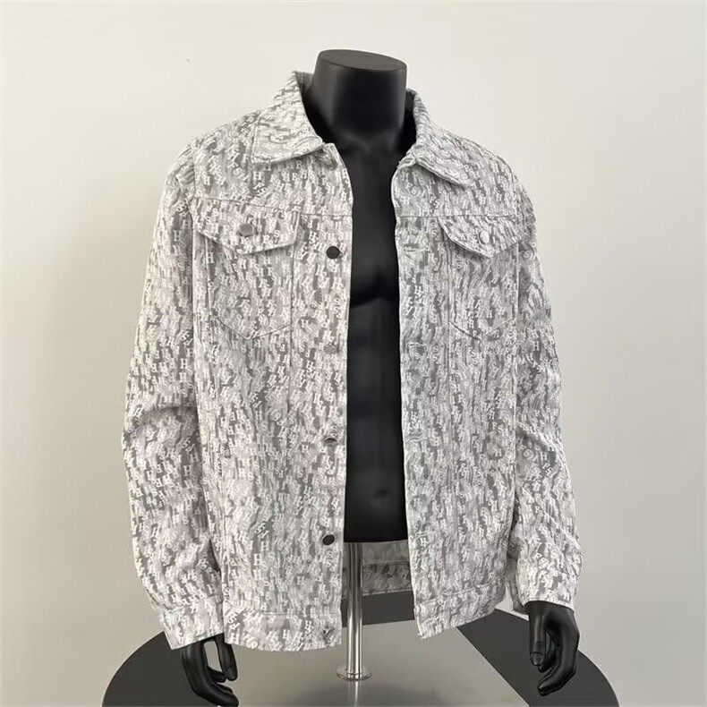 秋小香风牛仔外套男款刺绣痞帅薄款潮牌宽松春秋款夹克HH862P68，男装工装外套，星座1013-5