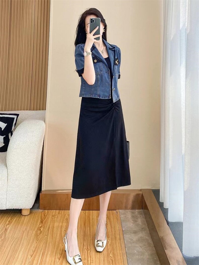 牛仔套装火爆热销产品，女装职业装，魅影菲怡(3F)