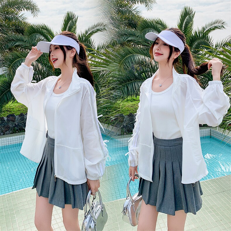 韩系设计感蕾丝防晒衣女轻薄透气夏季2025新款洋气减龄宽松防晒服,女装防晒衣,蝶眷