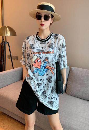 稻草人v领大T恤，女装T恤，斐媞梦 FTM