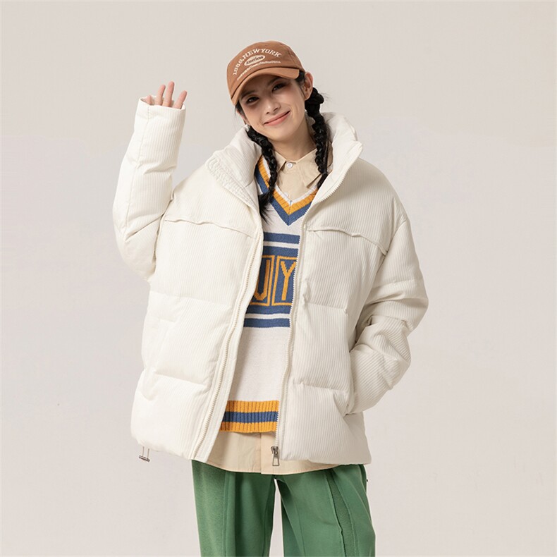 冬季新款钻石格潮流纯色立领加绒加厚羽绒服保暖外套ESY0211-P200,男装羽绒服,电商B306