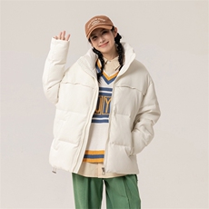 冬季新款钻石格潮流纯色立领加绒加厚羽绒服保暖外套ESY0211-P200，男装羽绒服，电商B306