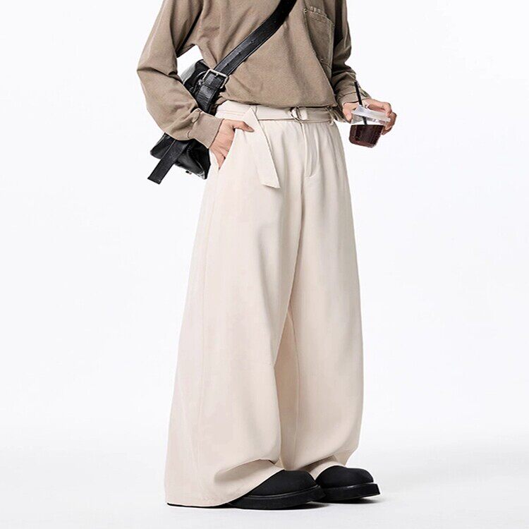 cleanfit弯刀西裤男春季宽松高级感休闲裤子潮牌美式垂坠感阔腿裤，男装西裤，星座218-8