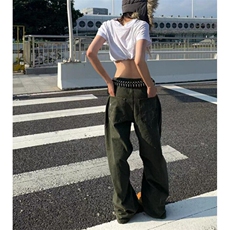 美式复古秋冬季泼墨水洗做旧直筒工装裤女宽松休闲裤子NE07，男装休闲裤，星座1116A（原606A-3）