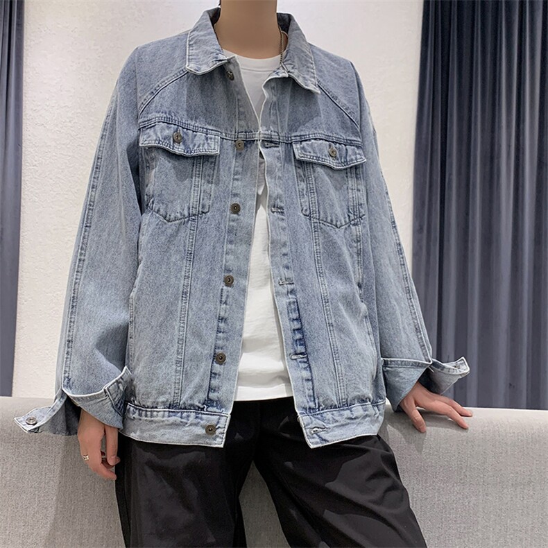 欧美街头复古牛仔外套ins潮牌宽松韩版百搭休闲衣服W1340-P56,男装夹克,星座512-2