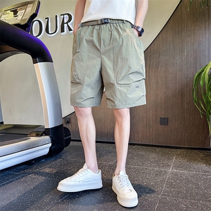 B353 5067 P38 M-4XL 爆 夏季新款双层大口袋男士速干五分裤军绿图片