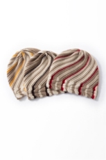 时尚秋冬彩虹条纹加厚羊绒帽保暖舒适百搭显瘦，帽子，绒上羊绒