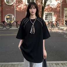 夏季美式高街ins重磅拉链装饰短袖T桖货号TX25172P35，男装T恤，电商A063