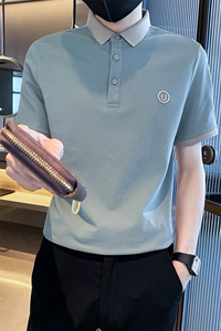 现货主推夏季短袖翻领Polo衫5色大码半袖T066-特P40图片
