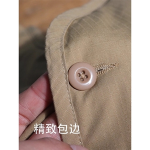 1506-1/M99341/P72日系复古无领棉服男冬季菱形格户外运动夹克图片
