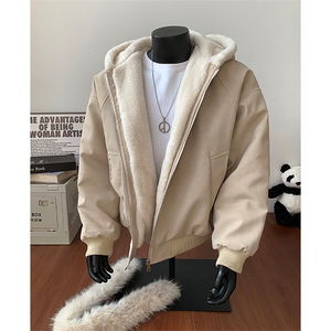 大理石座山雕连帽绒毛刺绣外套冬季棉服夹克XZ514-2-25106-特P100图片