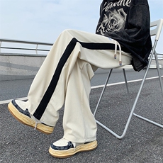 条纹简约秋季运动裤长裤直筒宽松型时尚潮牌男潮休闲裤K5191-P36，男装休闲裤，星座512-2