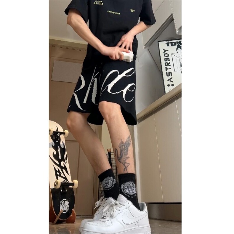 抖音品质KZ04-P48篮球五分短裤潮牌沙滩裤,男装牛仔裤,星座807