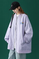 中性风2023秋季新款港风简约情侣韩版夹克外套G05p55控78，男装夹克，A247A
