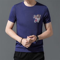 2024年夏新款高端时尚男士T恤P38，男装T恤，电商D223-1